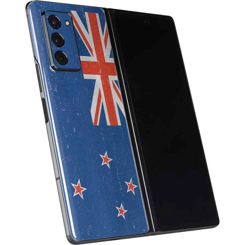 New Zealand Flag Distressed Galaxy Z Fold2 5G Skin